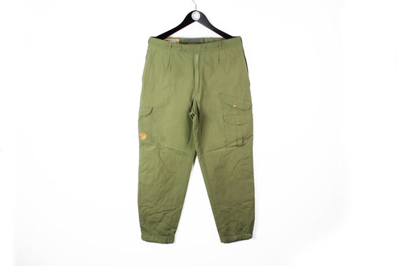 Vintage FJALLRAVEN Pants Size L Men's Green Olive Outdoor