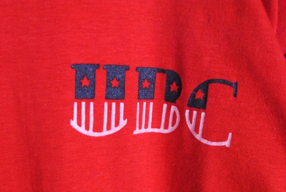vintage CHAMPION UBC authentic t shirt light red … - image 3