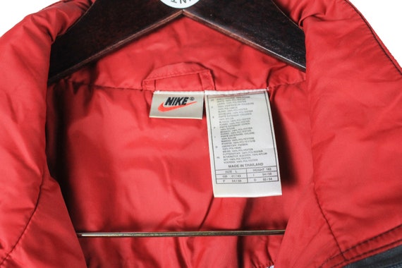 vintage NIKE jacket Size L authentic black red bi… - image 5