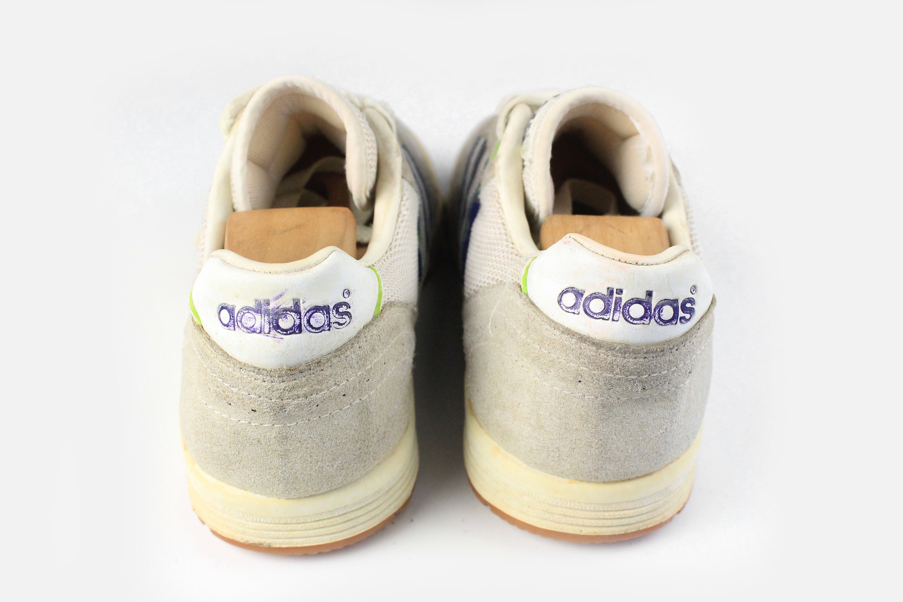 Vintage Adidas Court Trainer Sneakers Authentic Size US 7.5 Women s Rare Retro Athletic Shoes 90s Classic Sport Trainers Tie Gray Squash