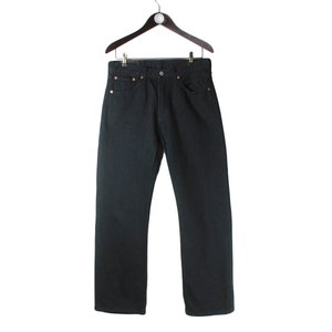 vintage LEVIS 501 JEANS authentische schwarze Herren-Denim Hose Größe W 32 L 30 Hose retro klassische Arbeitskleidung 90er Jahre Denim Oldschool-Stil