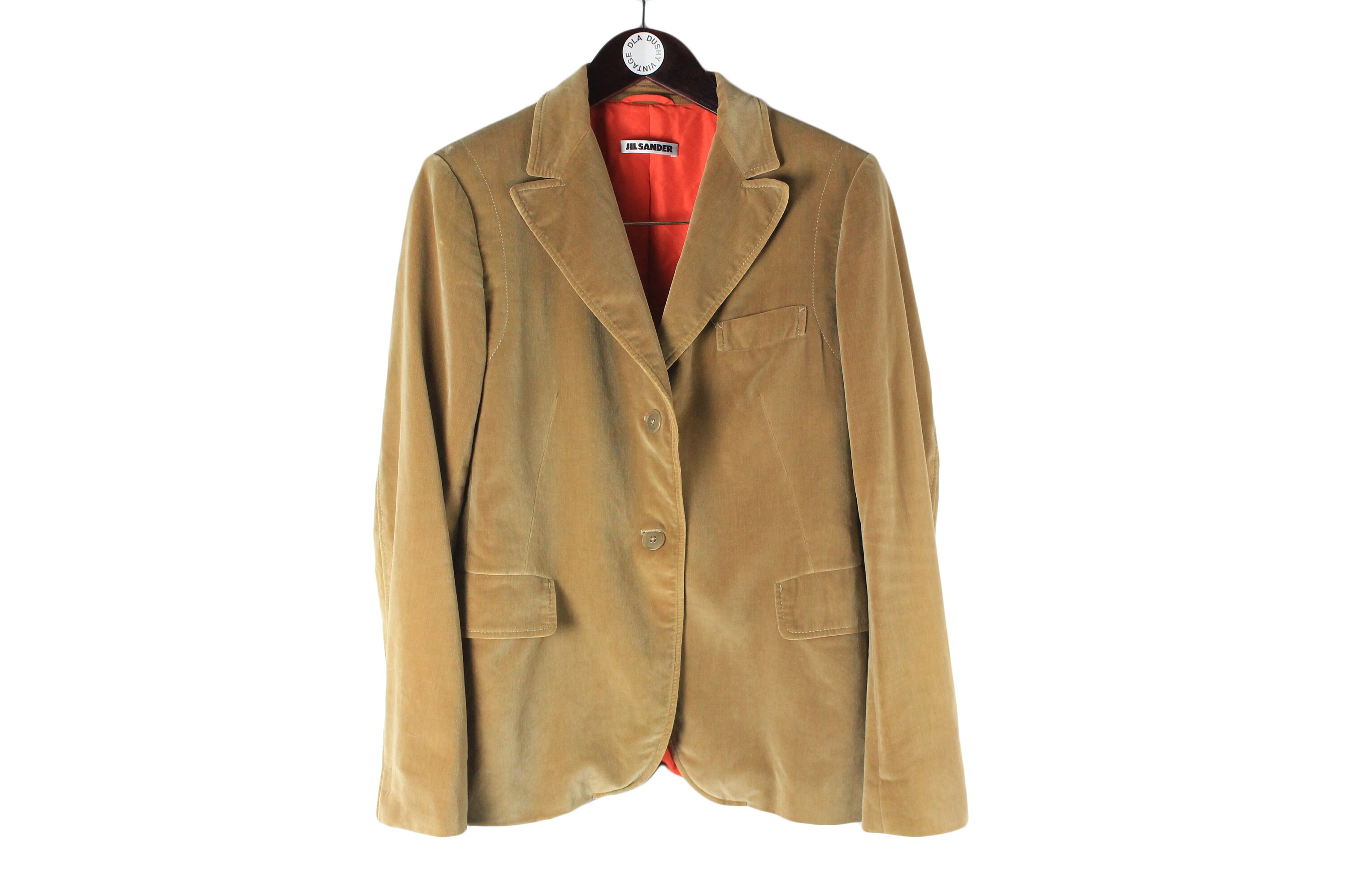 【90s-00s】本人期JILSANDER ベロアコート ブラウン 2021041220153339201.jpg