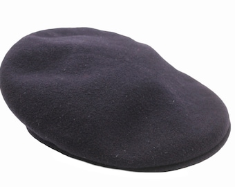 Vintage KANGOL Newsboy Flat Cap Black Cabbie Baker Boy 504 Style Contour Fitted Beret retro hip hop UK 00s autentyczna wełniana czapka Peaky Blinders