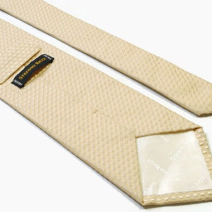 vintage STEFANO RICCI 100% silk Tie necktie retro beautiful pattern classic print luxury gift for men square authentic made in Italy beige