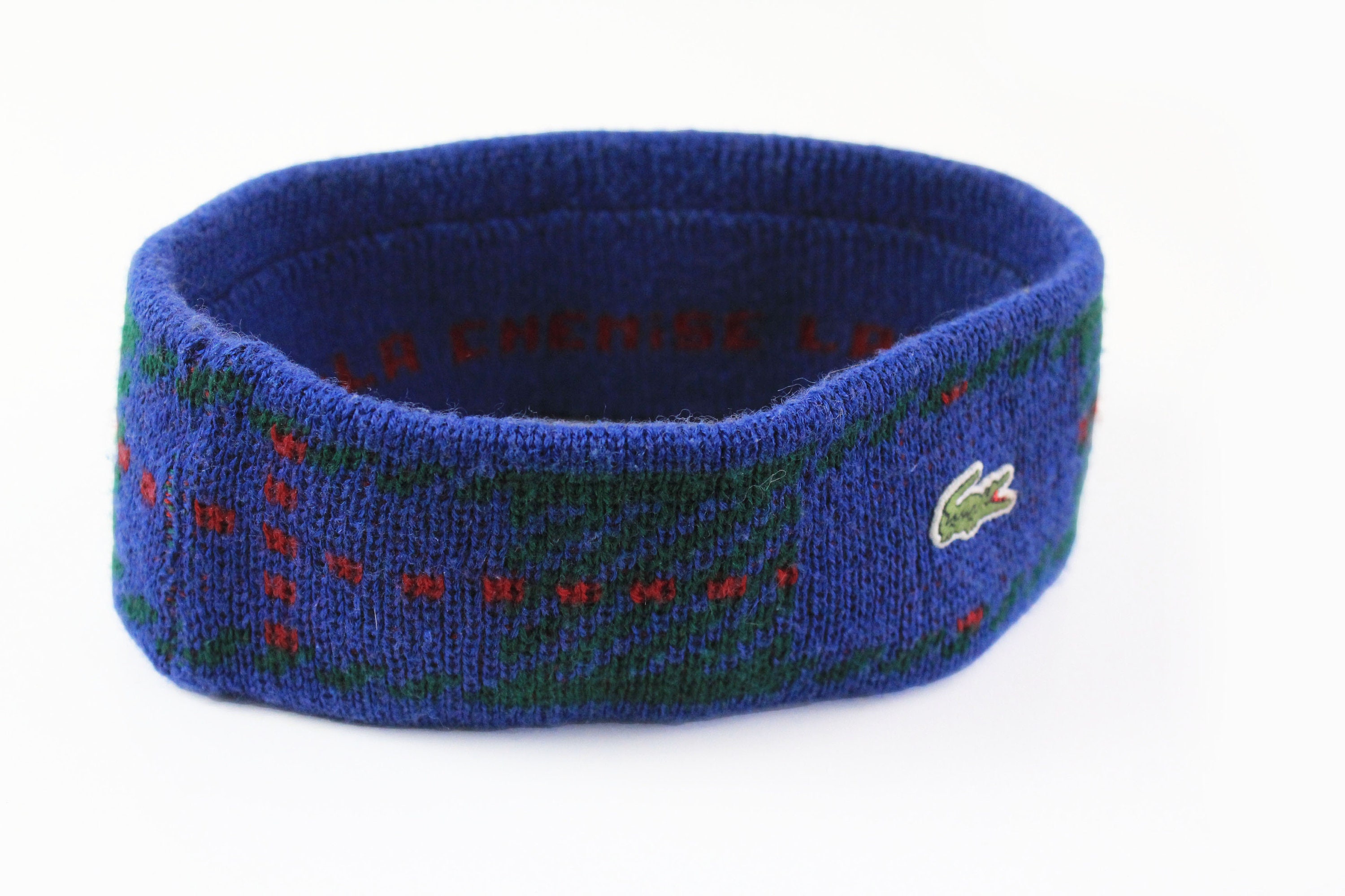 Vintage LACOSTE Headband sport retro ski authentic wear blue Etsy