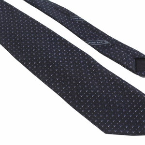 vintage STEFANO RICCI Silk Tie necktie retro beautiful pattern classic print luxury gift for men square authentic made in Italy navy blue