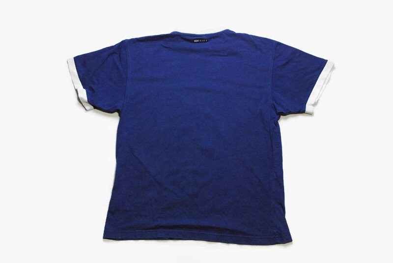 Vintage NIKE Swoosh big logo authentic T-Shirt blue cotton | Etsy