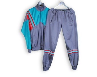 Vintage PUMA Tracksuit Gray Green Color Size L Oversize Retro