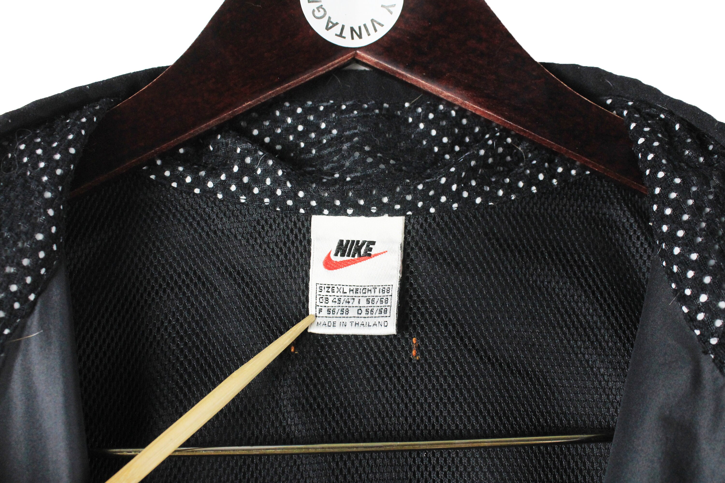 Vintage NIKE NYC Track Jacket Size L Black Small Logo Retro