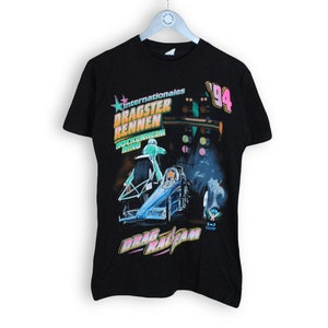 vintage DRAGSTER RENNEN 1994 t-shirt Drag Racing black authentic wear big logo deadstock Size M rare retro Auto official hipster 90s 80s top
