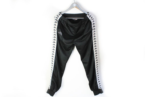 Vintage KAPPA Men's Track Pants Size M Medium Black White - Etsy