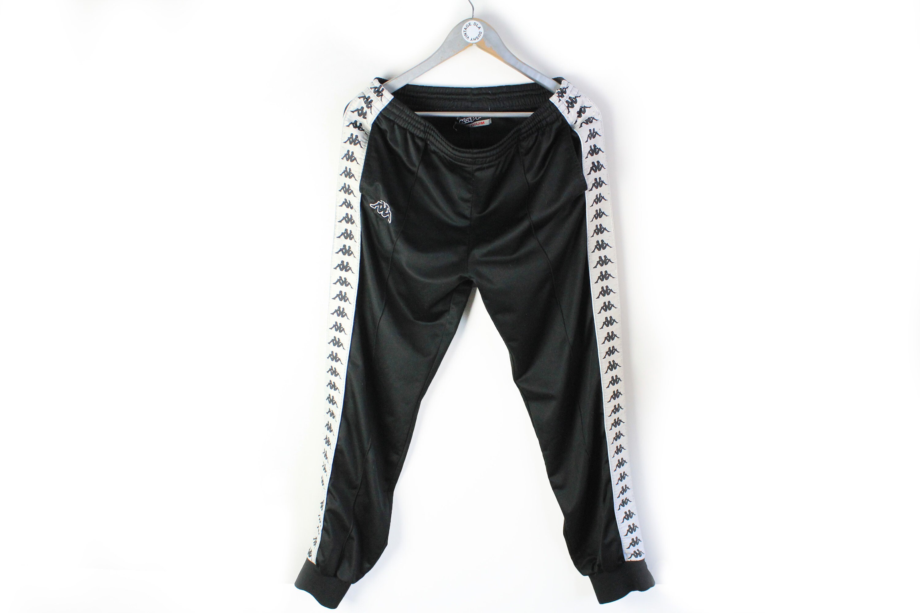 skud stribe skepsis Vintage KAPPA Men's Track Pants Size M Medium Black White - Etsy