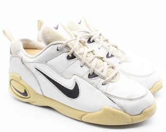 vintage NIKE Zapatillas auténticas zapatillas deportivas Tamaño Mujer US 7 blanco retro estilo deportivo zapatillas streetwear swoosh corbata estilo años 90