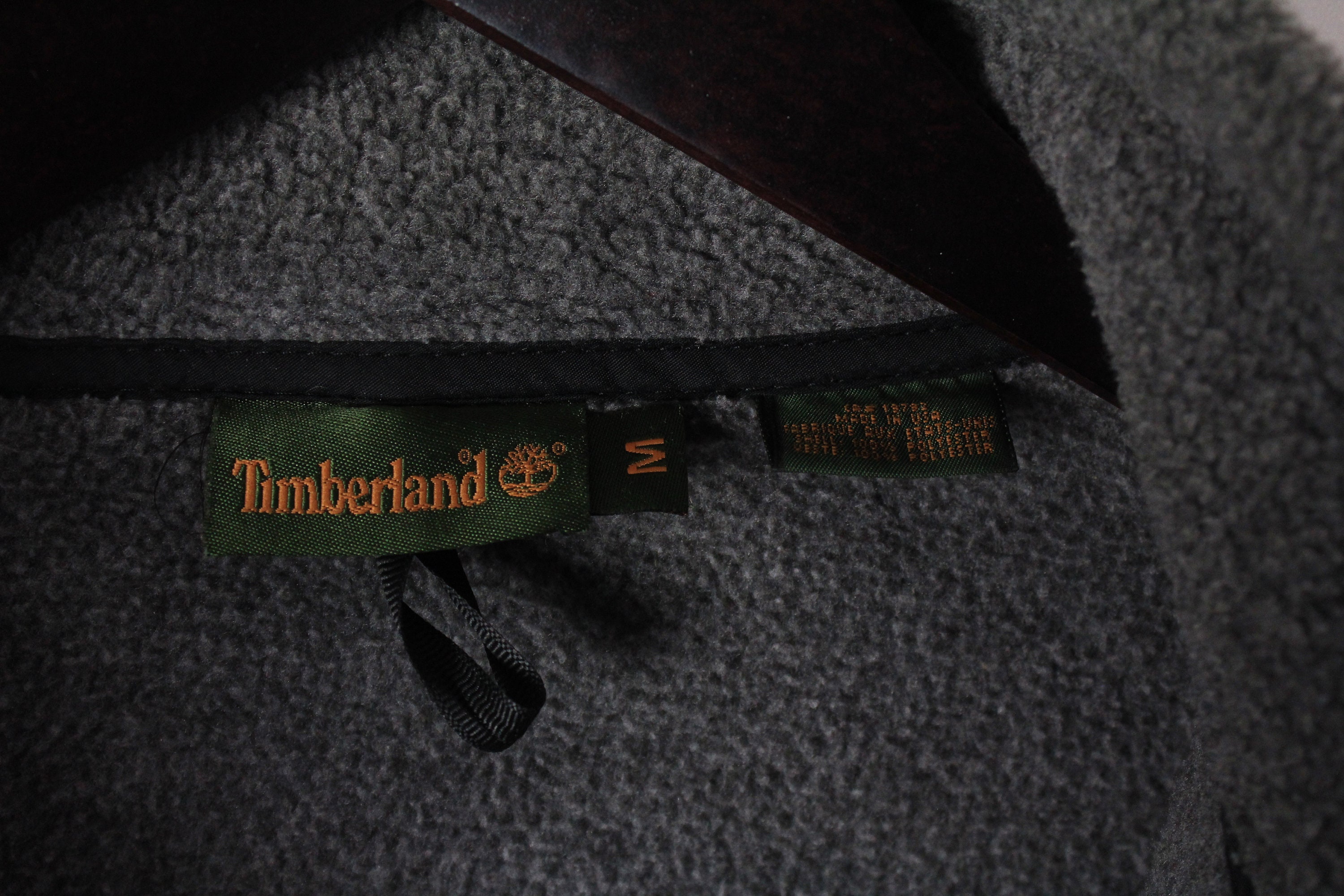 Vintage 90'S Timberland Half-Zip Fleece Pullover, Men's XL polyester Khaki type Vintage Second Hand