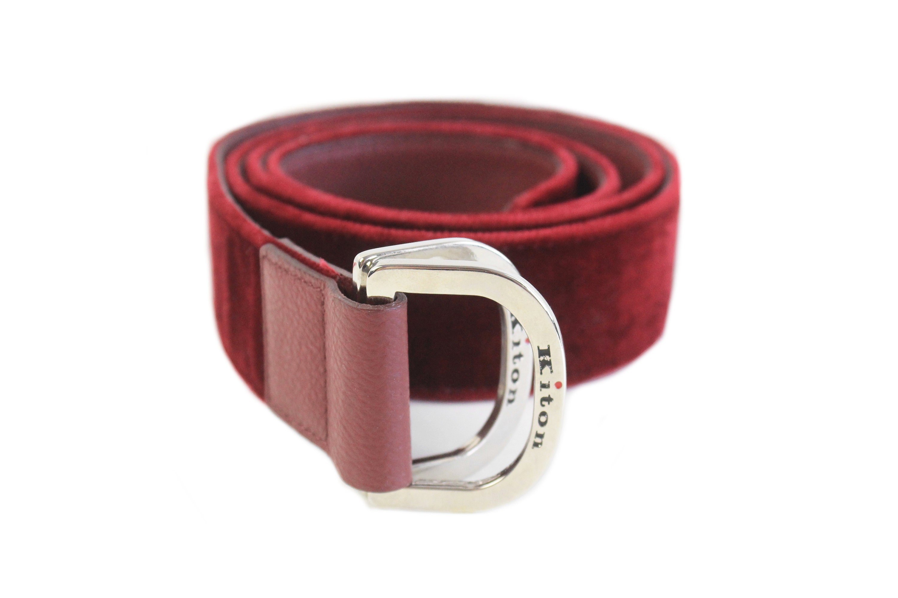 Vintage Araldi Real Reptile Red Leather Belt Gold Buckle Made in Italy Size 75 Belts-  main image 2