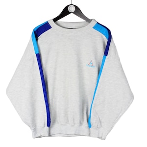 vintage LE COQ SPORTIF Sweatshirt gray Jumper authentic 90&#39;s style Size S men&#39;s unisex pullover retro wear sport athletic clothing crewneck