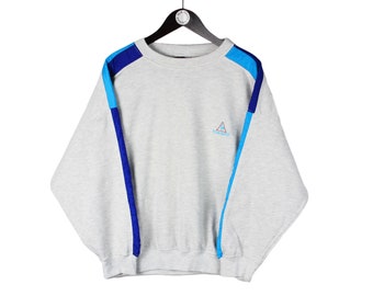 Vintage LE COQ SPORTIF Sweatshirt gris pull authentique des annees 90 style taille S pull unisexe pour hommes retro wear sport vetements de sport ras du cou Etsy France
