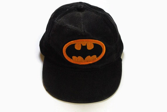 vintage 1964 BATMAN DC Corduroy Cap black yellow … - image 2