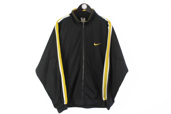 Black yellow nike jacket best sale
