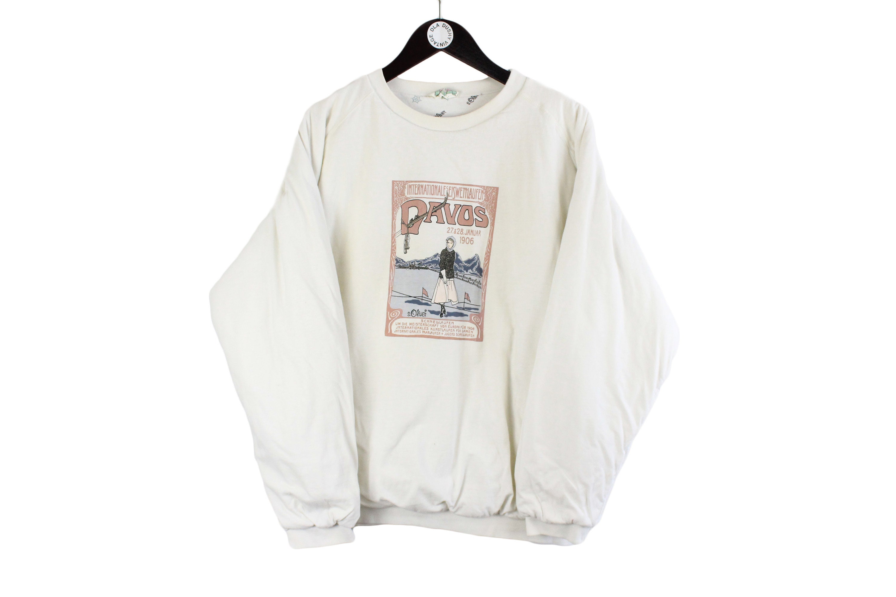 S.oliver White - Sweatshirt Authentic Men\'s Etsy Vintage Retro