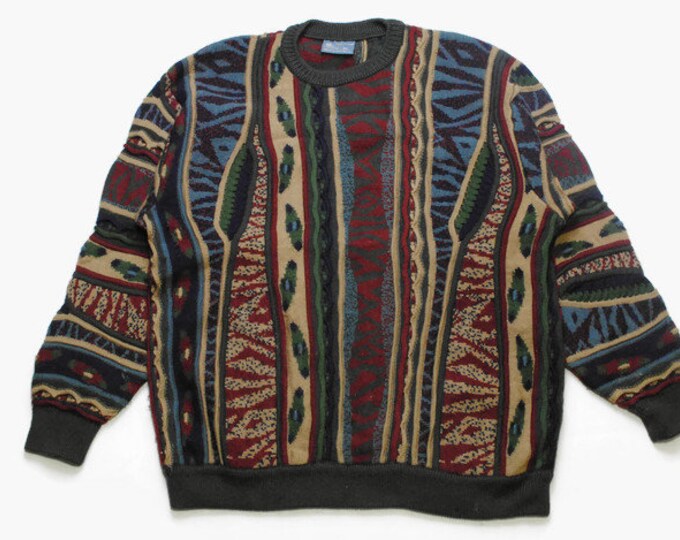 Vintage GECCU 3D Multicolor Authentic Sweater Knit Wear Knitted Size ...