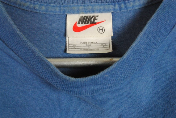 vintage NIKE big logo authentic T-Shirt blue cott… - image 4
