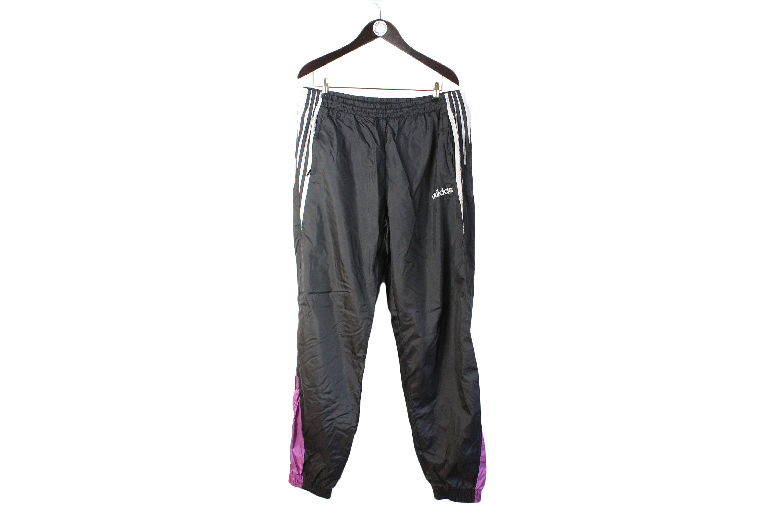 Vintage ADIDAS Men's Track Pants Black Small Logo Size XXL Vintage ADIDAS Men's Track Pants Black Small Logo Size XXL