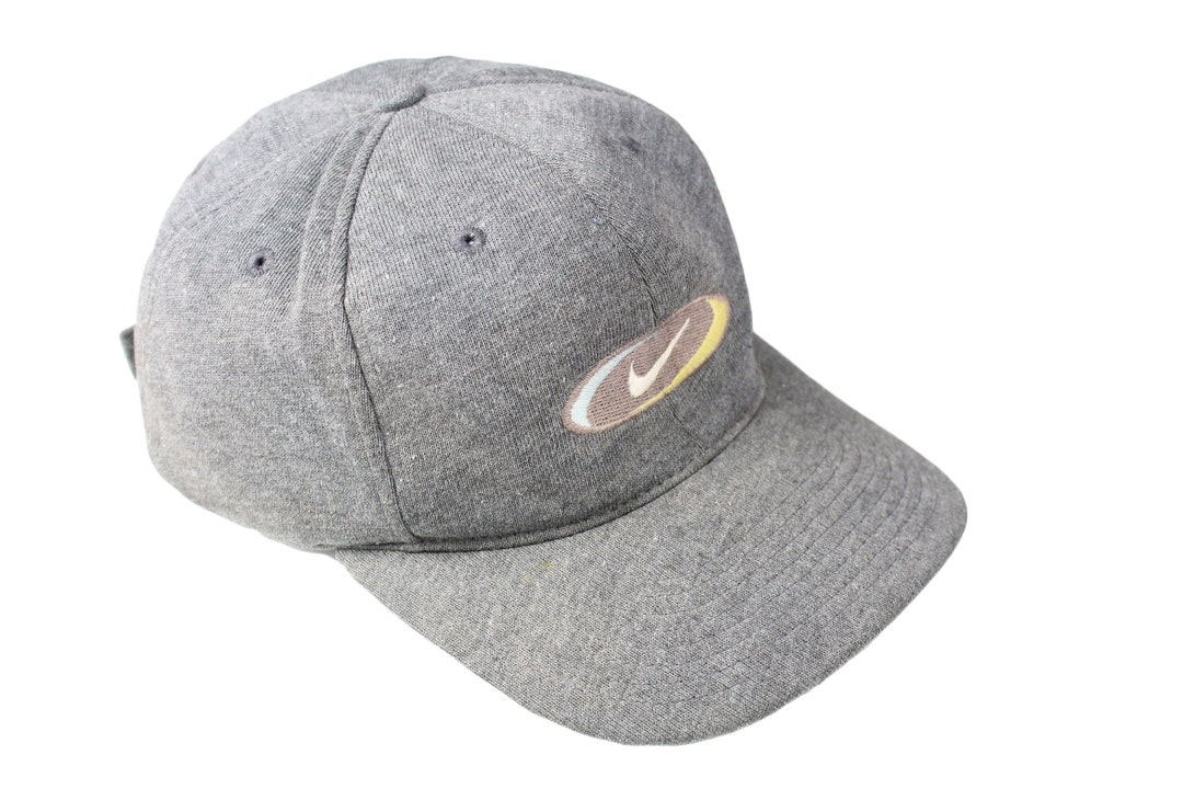 Vintage NIKE AIR Hat Swoosh Logo Cap Hipster One Size Gray - Etsy