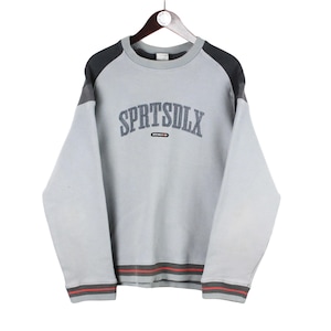 ヴィンテージ NIKE Sportsdlx スウェットシャツ コットン アスレチック ビッグロゴ グレー プルオーバー レトロ サイズ XL メンズ スポーツ 00年代 ジャンパー 長袖 クルーネック