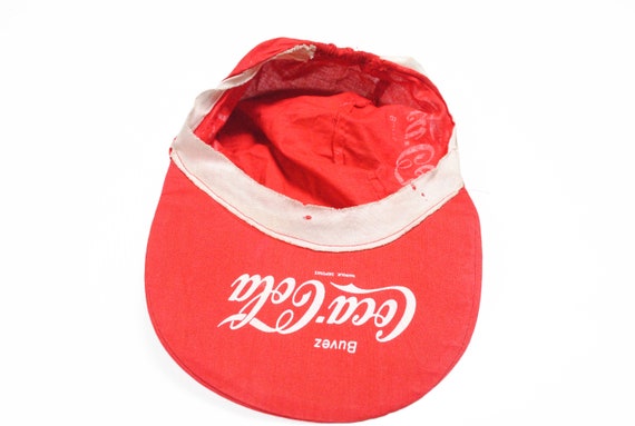 vintage COCA-COLA Bicycle Cap One Size red white … - image 2