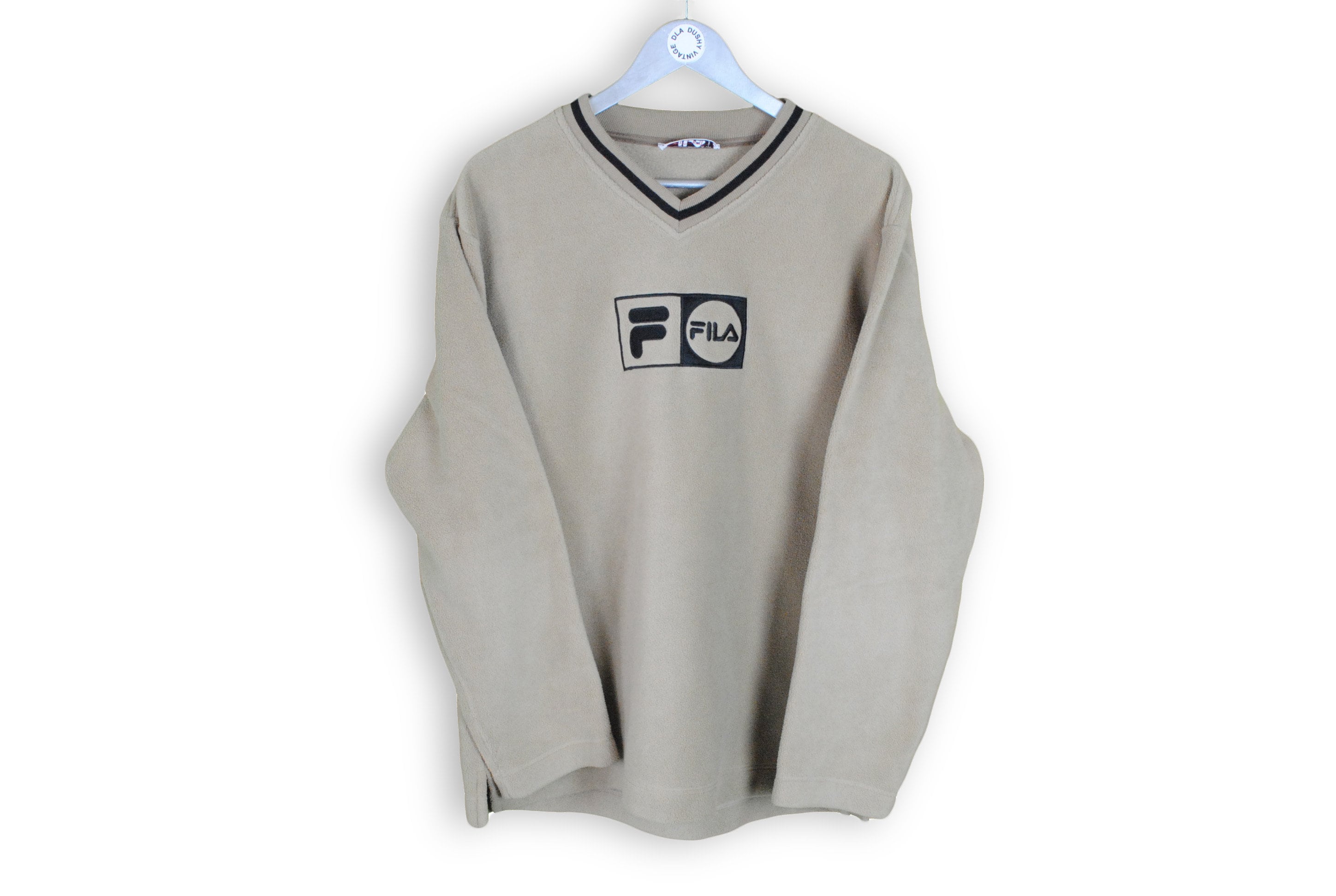Vintage FILA Fleece Sweatshirt Big Logo Size M Men s Authentic Gray Oversize Unisex 90s Retro Warm Winter Sport Sweater Rare Streetwear Etsy