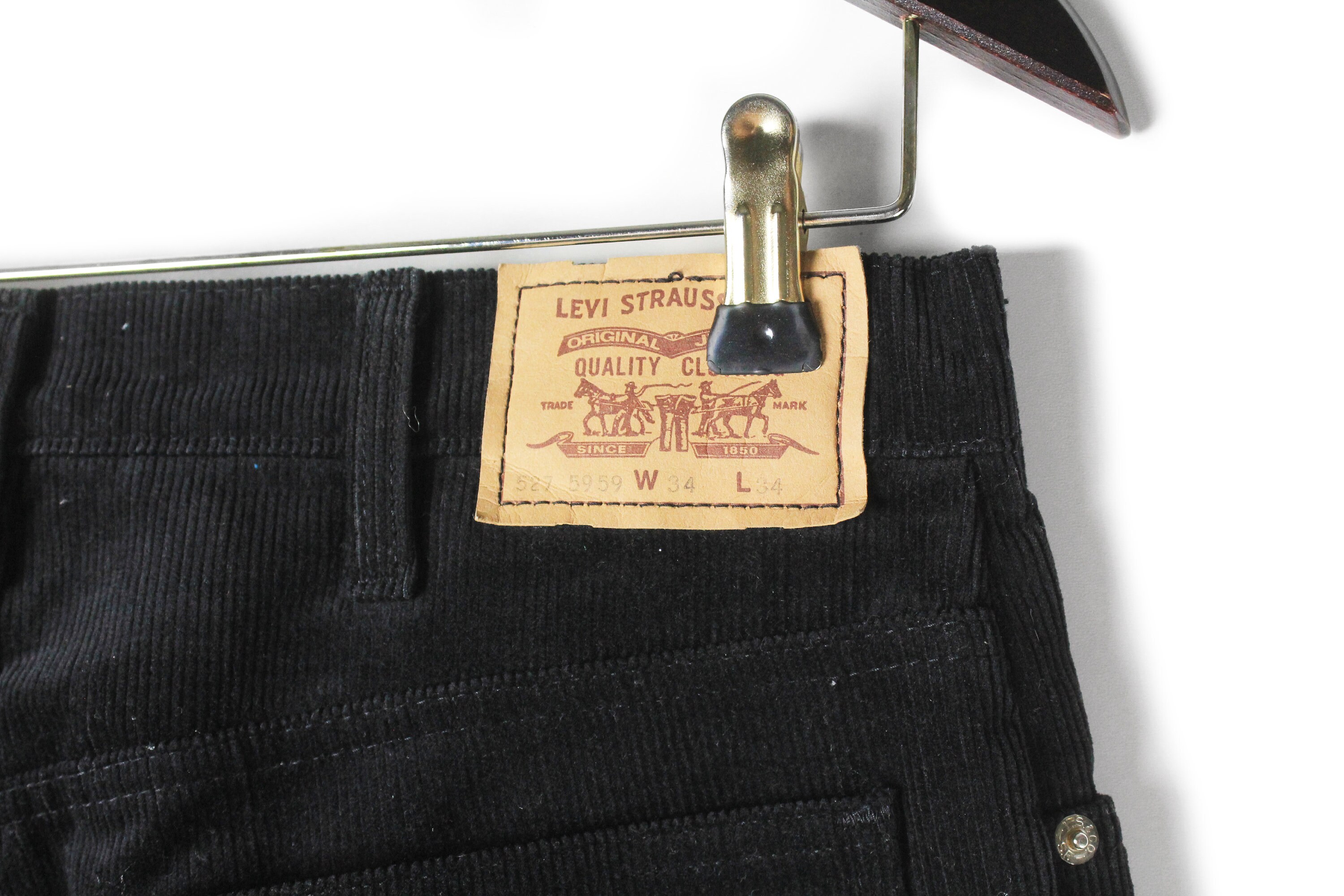 Vintage LEVI S 527 Corduroy Pants Authentic Men s Black Size W 32 L 32 Trousers Retro Classic Work Wear 90 s Old School USA Street Style Etsy Canada