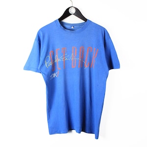 vintage PAUL McCARTNEY Get Back TDK T-Shirt Size M big logo retro shirt 90s official tour concert cd authentic band blue rock legendary