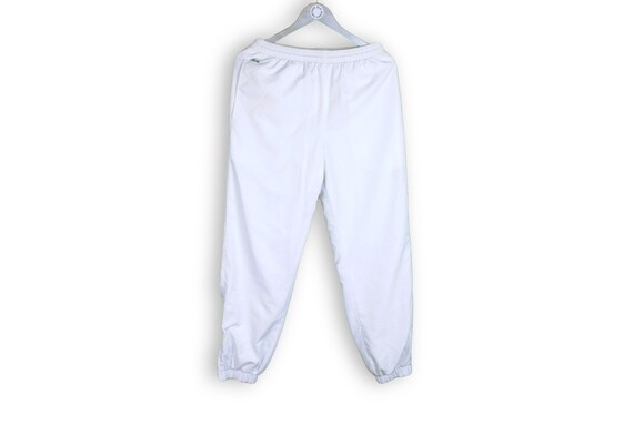 vintage LACOSTE SPORT men's Track Pants nylon whit
