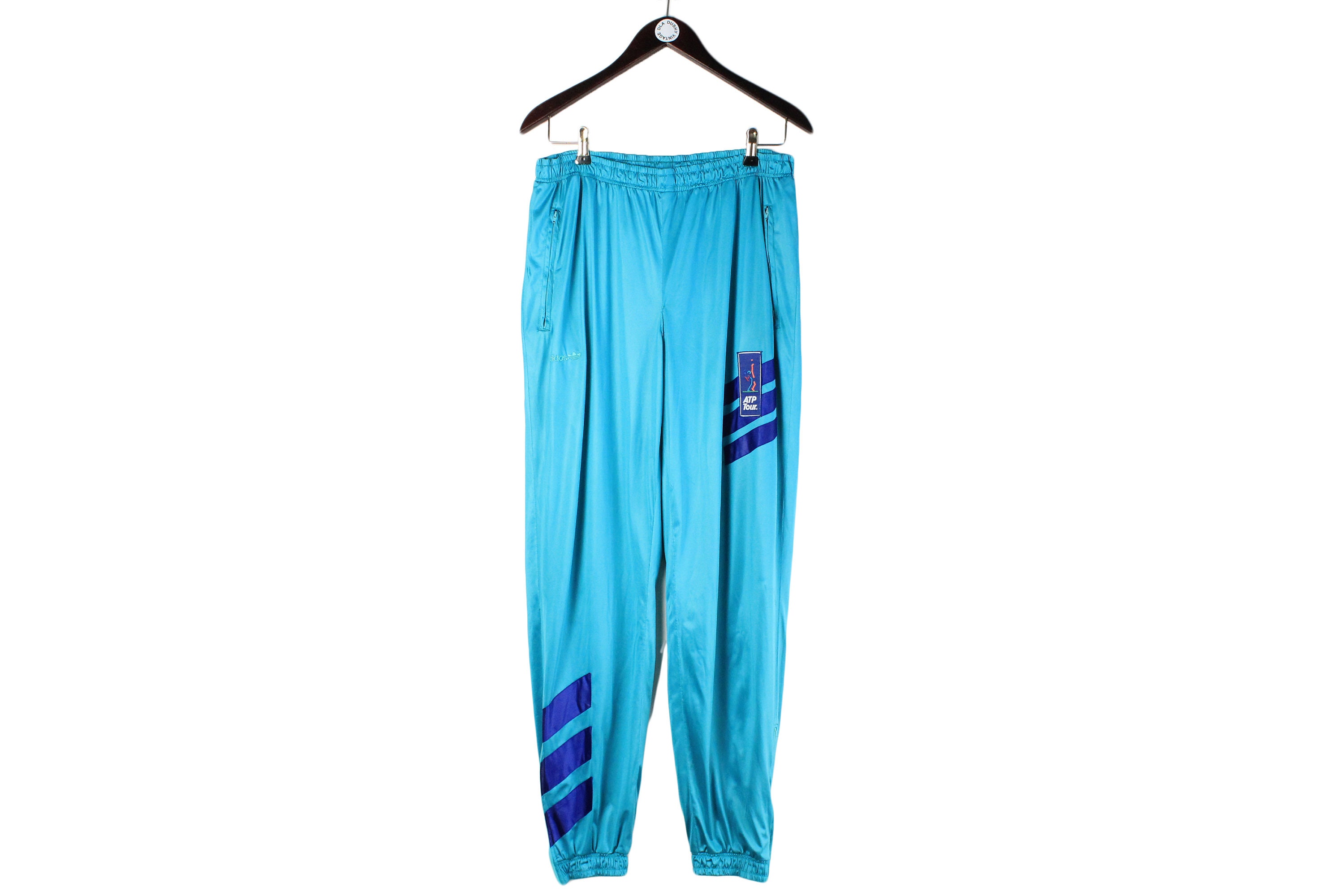 Vintage ADIDAS ATP Tour Track Pants Blue Tennis Logo Size XL - Etsy