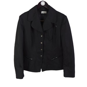 vintage GIANNI VERSACE authentic Blazer black Jacket long sleeve retro style Size D42 made in Italy 90s 80s luxury outfit button up designer