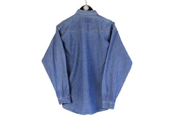 Vintage LEVIS Jean Shirt Size S/M Authentic Denim Blouse 90