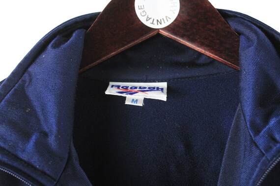 vintage REEBOK USA Team Track Jacket Size M navy … - image 4