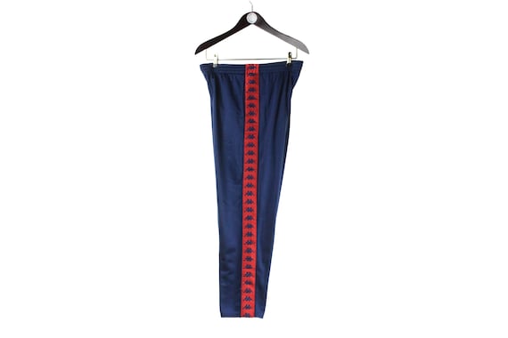 vintage KAPPA Track Pants Size S blue red full strip logo authentic retro rare trousers sport wear athletic 90s Italy sportwear classic
