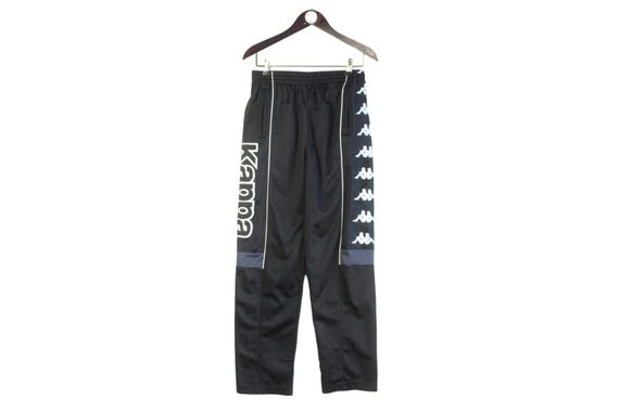 vintage KAPPA Track Pants Size M strip logo authentic retro rare trousers sport wear athletic 90s Italy sportwear classic black