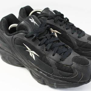 vintage REEBOK Sneakers Women&#39;s US 9 EUR 42.5 authentic athletic shoes rare retro sport 90&#39;s casual streetwear trainers classic black