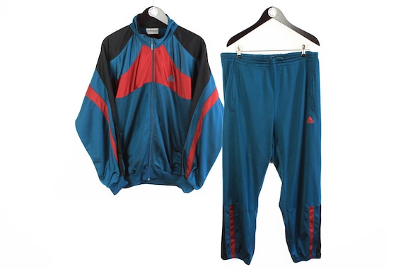 vintage ADIDAS EQUIPMENT tracksuit blue red Size … - image 1