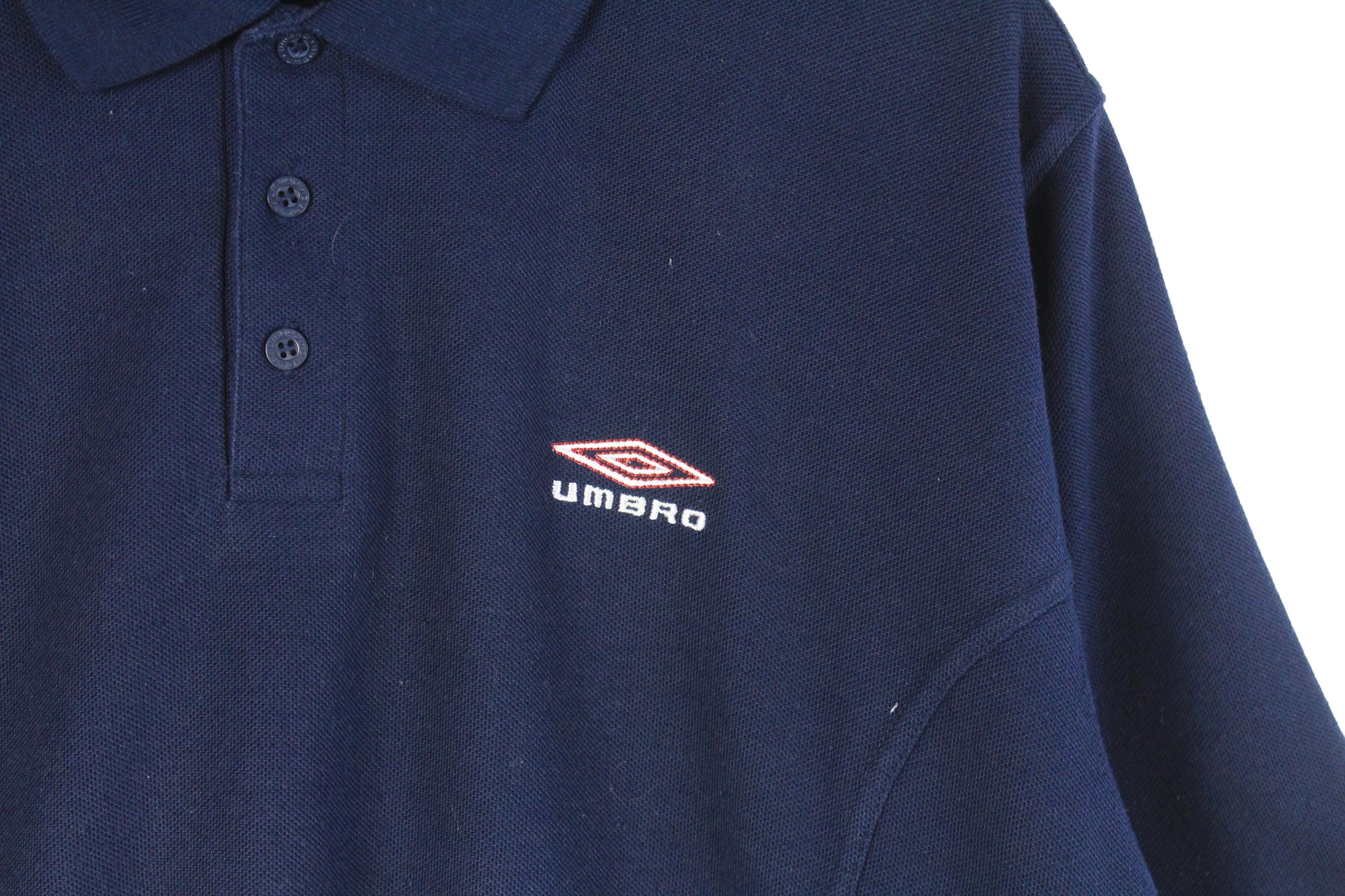 ヴィンテージ UMBRO ポロTシャツ ブルー アスレチックTシャツ レトロ 