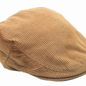 vintage BARBOUR Newsboy Flat Cap Cabbie baker boy 504 Style Contour Fitted Beret retro style hipster authentic hat beige corduroy