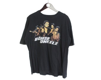 vintage BOHSE ONKELZ T-shirt men's Size M Concert Merch authentic retro 90's style hard rock music Germany band tee black top metal music