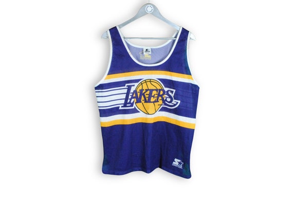 VTG 90s STARTER Los Angeles Lakers NBA Sz XL Basketball Warm Up Jersey  XLarge