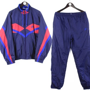 Purple 80s Nike Track Suit, Vintage Retro Track Pants, Ladies Track Jacket,  Vintage Men's Shell Jacket, Streetwear Sportswear Size L 