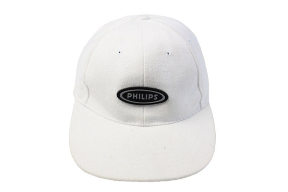 vintage PHILIPS Cap white big logo hat retro auth… - image 2