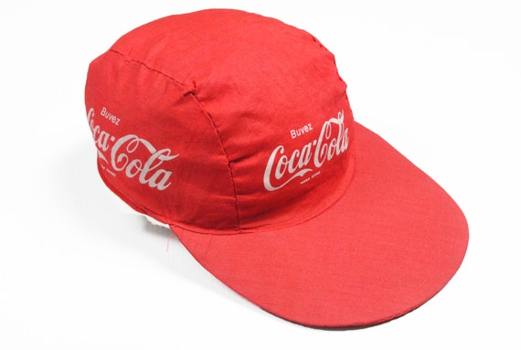 vintage COCA-COLA Bicycle Cap One Size red white … - image 1