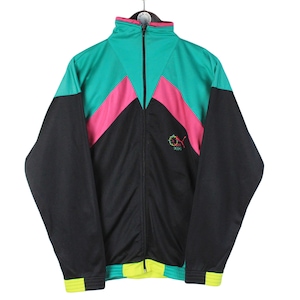 vintage PUMA men&#39;s track jacket Size M authentic black green retro rave windbreaker 90s unisex sport wear streetwear small logo athletic